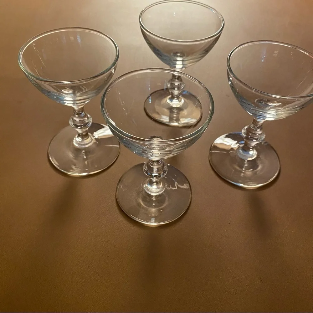 Vintage Coupe Sherry Cordial 4”Stemmed Glasses set of 12